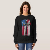 Sweatshirt Deer Hunting Hunter  Us Flag Deer Hunting & Fishin (Devant entier)