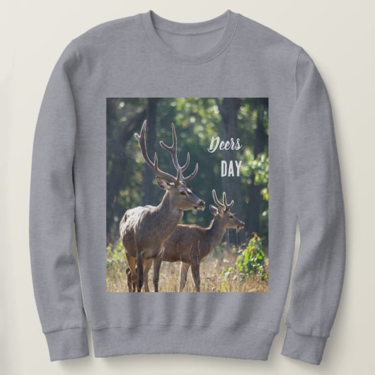 Sweatshirt Deers Day Long Sleeves Top (Design devant)