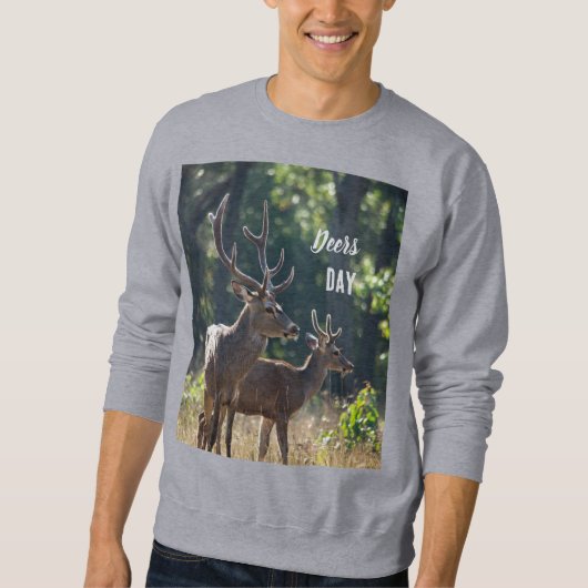 Sweatshirt Deers Day Long Sleeves Top (Devant)