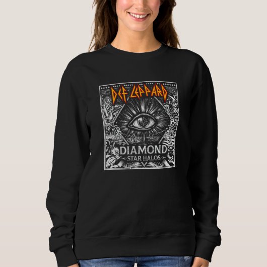 Sweatshirt Def Leppard - Diamant Star Halos (Devant)