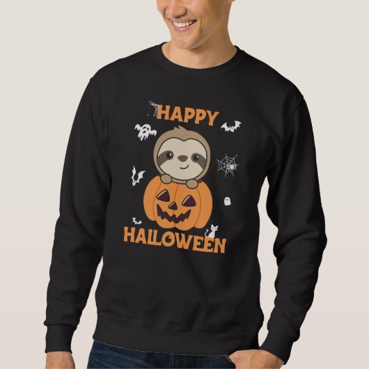 Sweatshirt Défaut Dans Les Parcelles Douces Citrouilles À Hal (Devant)