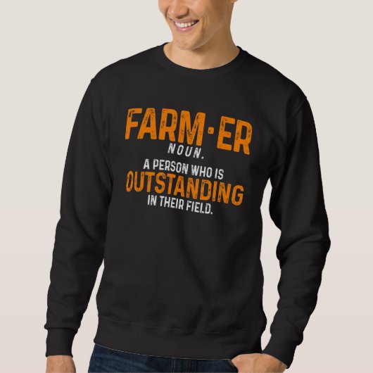 Sweatshirt Définition de fermier Nom Fermier Agriculture Trac (Devant)