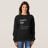 Sweatshirt Définition de fille de karaté Karaté Femmes (Devant entier)