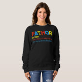 Sweatshirt Définition De Gros Thé Comme Un Père Juste Plus Pu (Devant entier)