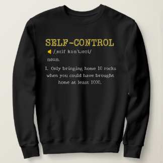 Sweatshirt Définition de l'autocontrôle Personnalisée Drôle