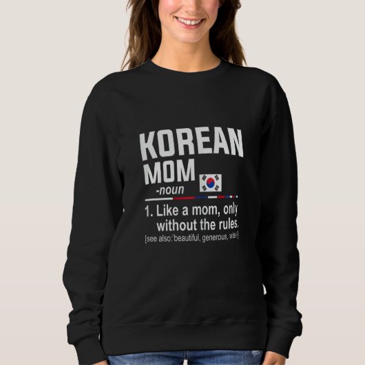 Sweatshirt Définition de maman coréenne pour femmes Fête (Devant)