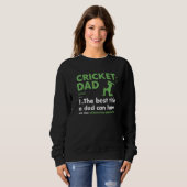 Sweatshirt Définition de papa sportif Cricket Premium (Devant entier)