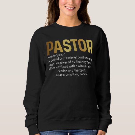 Sweatshirt Définition de pasteur masculin chrétien catholique (Devant)