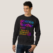 Sweatshirt Définition de professeur de sciences Premier jour (Devant entier)