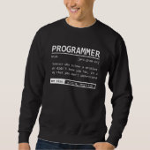 Sweatshirt Définition de programmeur Codeur Codage Ingénieur (Devant)