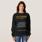 Sweatshirt Définition du support technique, emploi d'associé (Devant entier)