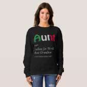 Sweatshirt Definition Of Aunt World's Greatest Italian Funny (Devant entier)