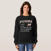 Sweatshirt Définition PUGMA Mignonne & Grand-mère Pug & Idée (Devant entier)