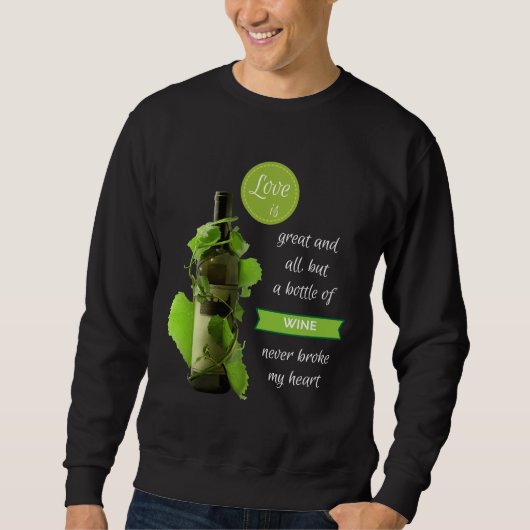 Sweatshirt Dégustation De Vin Bouteille De Vin (Devant)