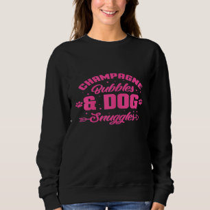Sweatshirt Dégustations de champagne pour femmes Câlins de ch
