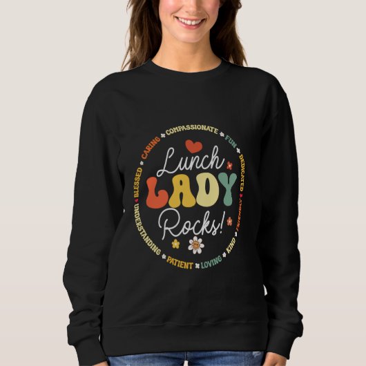 Sweatshirt Déjeuner Dames Rock Crew Funny School Cafétéria Wo (Devant)