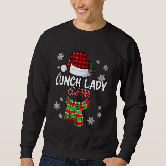 Sweatshirt Déjeuner Lady Claus Funny Matching Famille Noël (Devant)