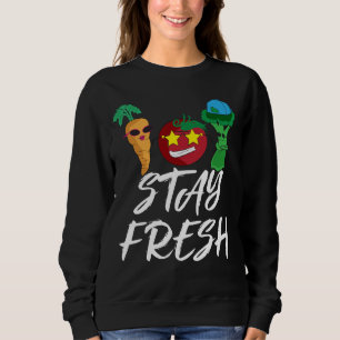 Sweatshirt Déjeuner sain de légumes drôles frais de séjour