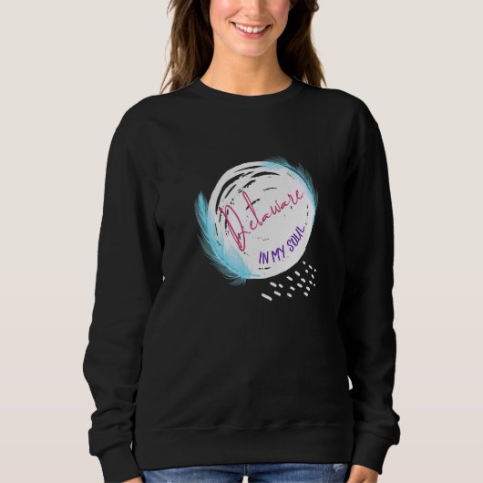 Sweatshirt Delaware Dans Mon Âme Feather Love De Native Resid (Devant)