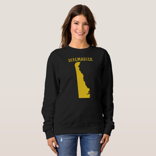 Sweatshirt Delaware Divemaster Scuba Diving Instructor Dive F (Devant entier)