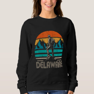 Sweatshirt Delaware Vintage Retro Mountains Adventure Randonn
