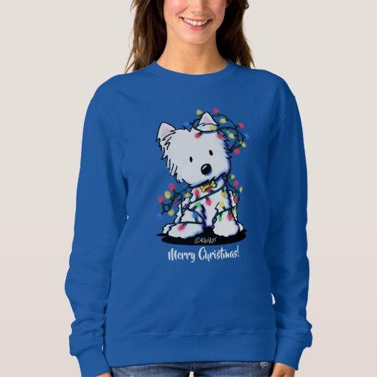 Sweatshirt Délicieux Noël KiniArt Westie (Devant)