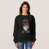 Sweatshirt Demandez-Moi Mon Kitties Drôle Ragdoll Chat Maman (Devant entier)