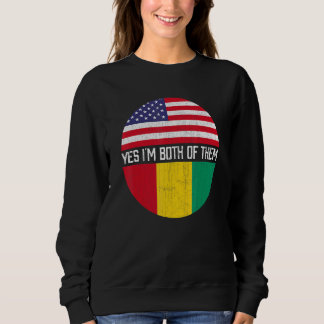 Sweatshirt Demi-américain demi-guinéen Drapeau américain Fami
