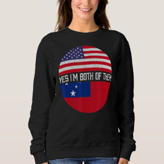 Sweatshirt Demi-Américain Samoan Usa Drapeau Patrimoine de la