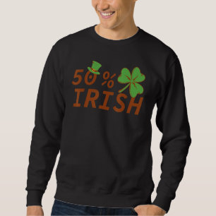 Sweatshirt Demi-irlandais Roots Shamrock Drôle St Patrick's D