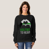 Sweatshirt Demiromantic Joke Heart Love Demiromantic Flag (Devant entier)