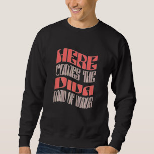 Sweatshirt Demoiselle d'honneur féminine Diva Rétro Mariage c