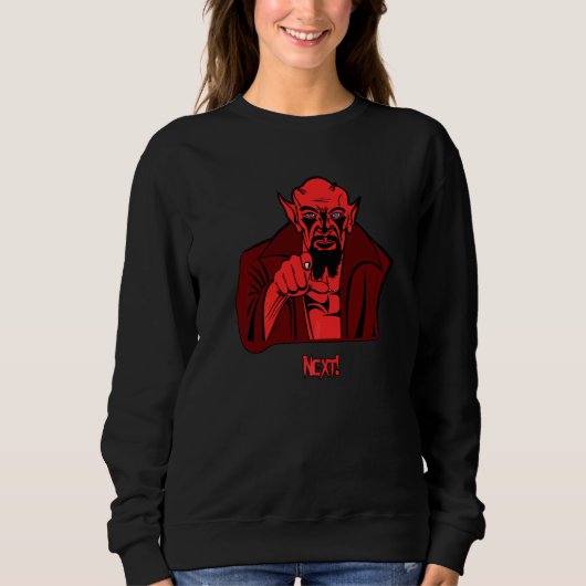Sweatshirt Démon pointant Prochain diable démoniaque effrayan (Devant)