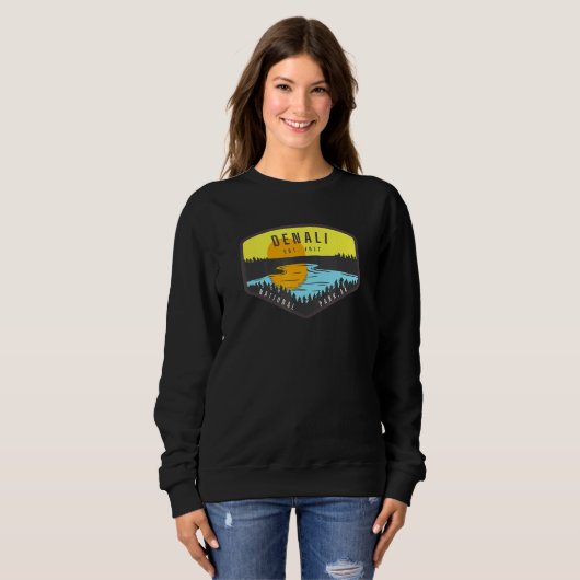 Sweatshirt Denali Alaska Park Sunset Trees (Devant entier)