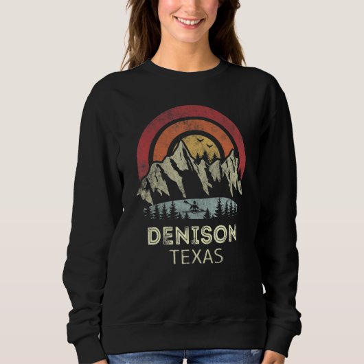 Sweatshirt Denison Texas Mountain Sunset Sunrise Kayaking (Devant)