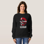 Sweatshirt Denmark Flag Skull Danish Pride Patriotic (Devant entier)