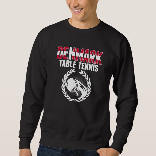 Sweatshirt Denmark Table Tennis Danish Ping Pong Team Suppor (Devant)