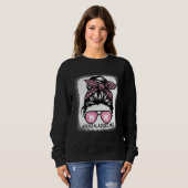 Sweatshirt Dental Assistant Messy Bun Bleached  Dentist Hygie (Devant entier)