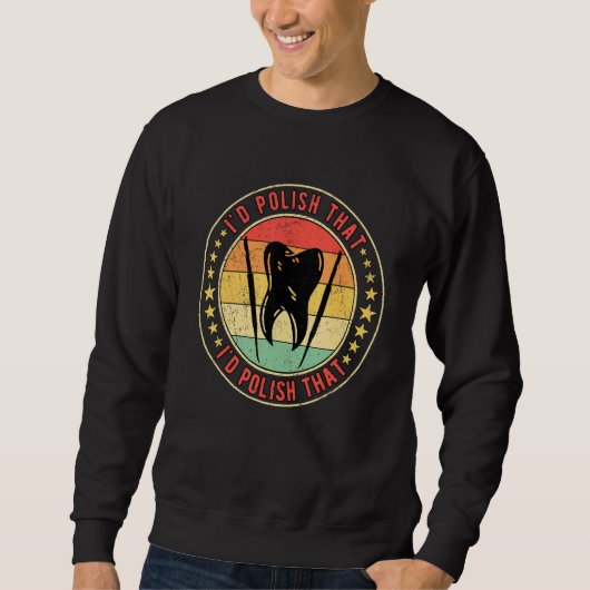 Sweatshirt Dental Lab Tech Denture Technicien Je le polonais (Devant)