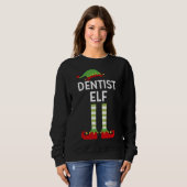 Sweatshirt Dentiste Elf Cute Correspondant Famille Noël Denta (Devant entier)