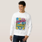 Sweatshirt Dentiste génial merci (Devant entier)