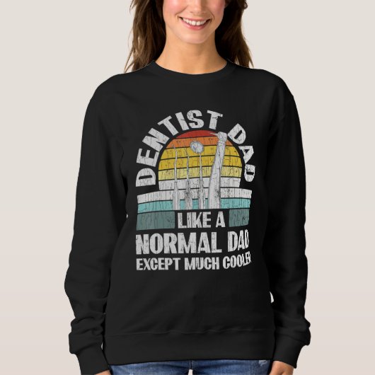 Sweatshirt Dentiste Papa Graphic Pour (Devant)