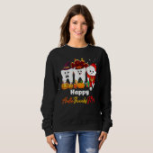 Sweatshirt Dents HalloThanksMas Citrouille Dentaire (Devant entier)