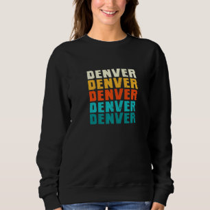 Sweatshirt Denver Colorado Vintage Co Retro Collection Amériq