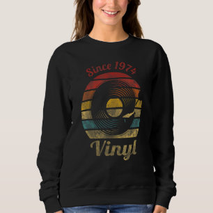 Sweatshirt Depuis 1974 Vinyle Disque Rétro Musique Vintage