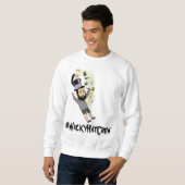 Sweatshirt d'équipage Casquette Wacky (Devant entier)