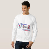 Sweatshirt Dernier Snowman debout Motif du drapeau américain (Devant entier)
