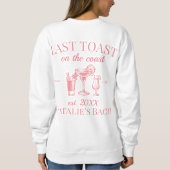 Sweatshirt Dernier Toast Sur La Côte Beach Bachelorette Party (Dos)