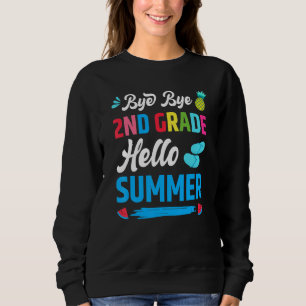 Sweatshirt Dernière journée de l'école Bye Bye 2e année Bonjo