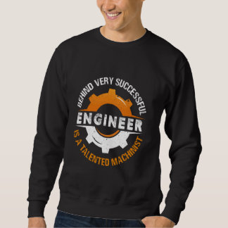 Sweatshirt Derrière Tout Ingénieur Réussi, Un Mac Talentueux